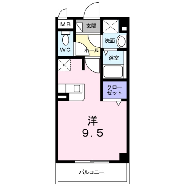 ＪＲ阪和線 杉本町駅 徒歩2分 4階建 築22年の間取り写真
