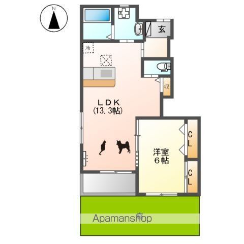 名鉄犬山線 中小田井駅 徒歩20分 2階建 築13年の間取り写真