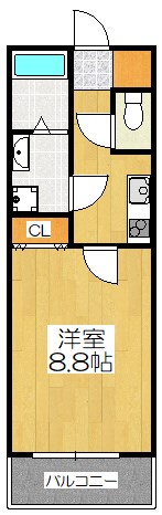 近鉄京都線 竹田駅 徒歩8分 6階建 築9年の間取り写真
