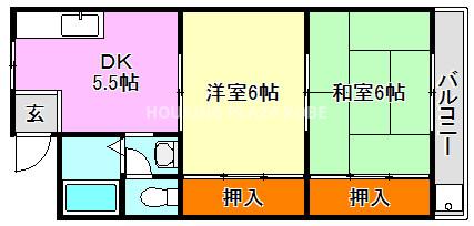 須磨寺ハイツの間取り写真