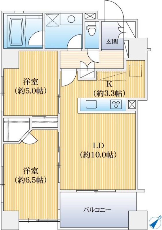 都営浅草線 東日本橋駅 徒歩2分 12階建 築22年の間取り写真