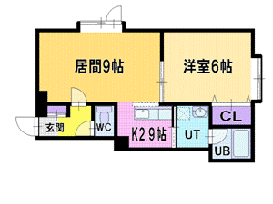 ＪＲ函館本線 厚別駅 徒歩6分 3階建 築23年の間取り写真