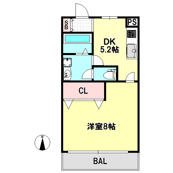 フルール稲葉の間取り