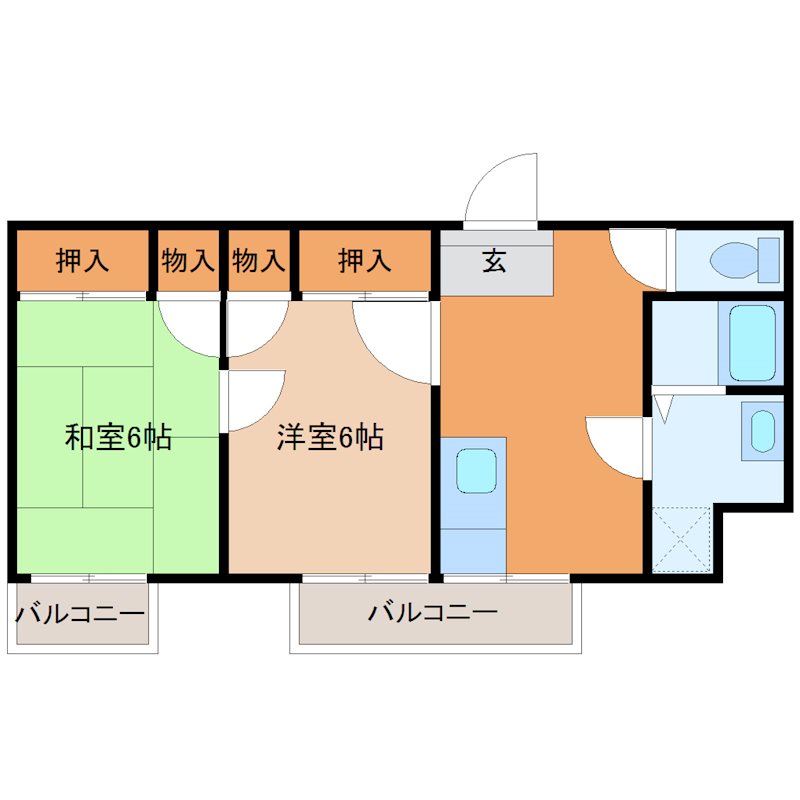 シティハイムヨコセの間取り