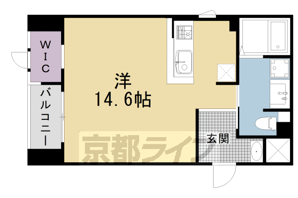 京都市中京区梅忠町のマンションの間取り