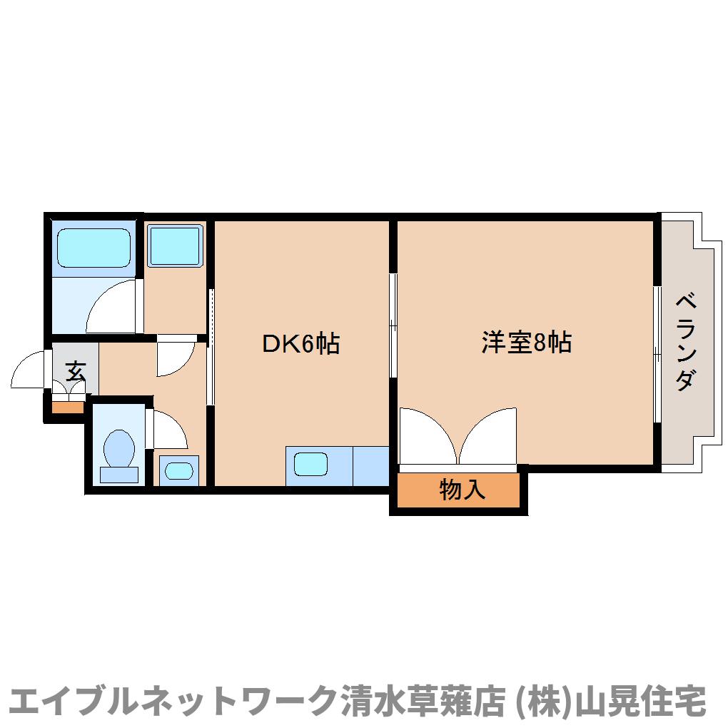 静岡市清水区楠新田のマンションの間取り