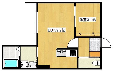 広島市南区翠のアパートの間取り