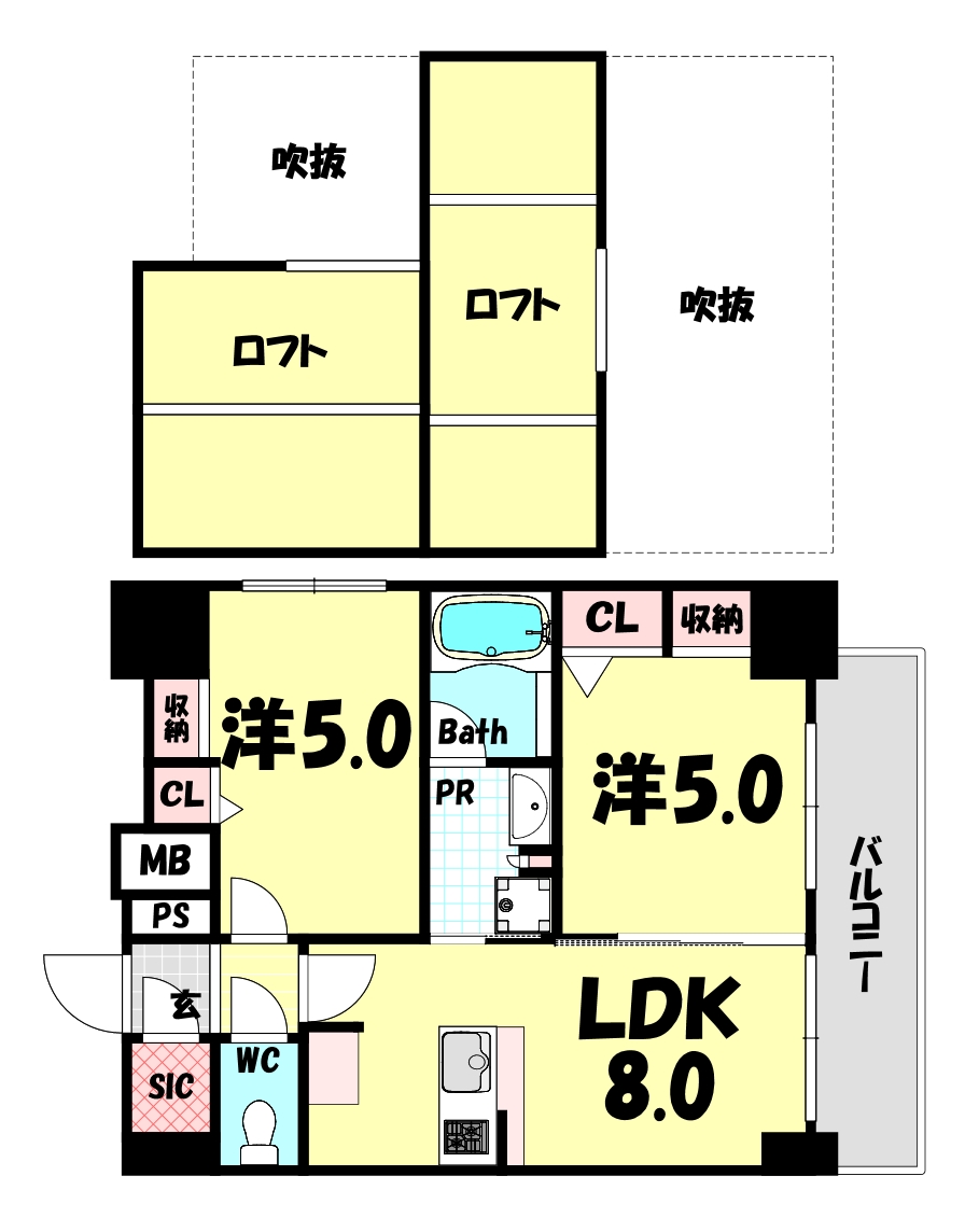 エステムコート神戸・県庁前IVグランディオの間取り