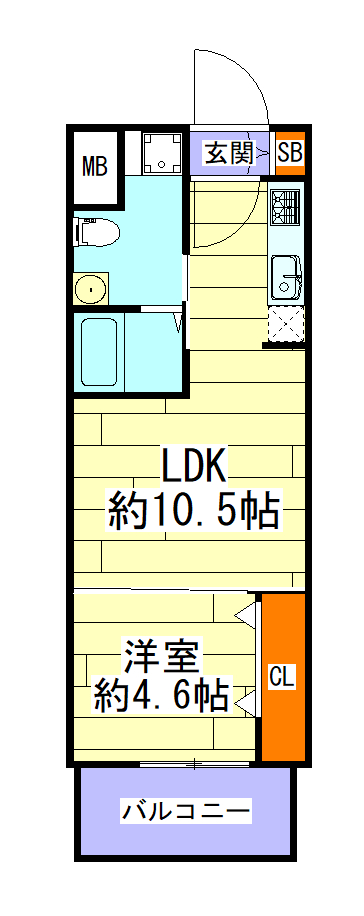 【エステムコート難波EASTレオルガの間取り】