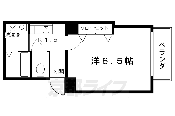 京都市上京区上立売東町のマンションの間取り