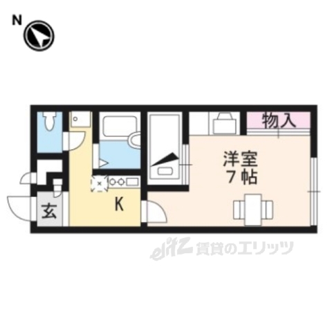 大津市今堅田のアパートの間取り