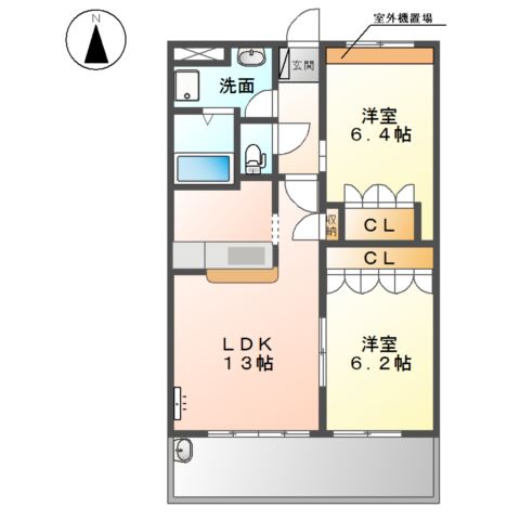 ガーデニングヒルズ五条の間取り