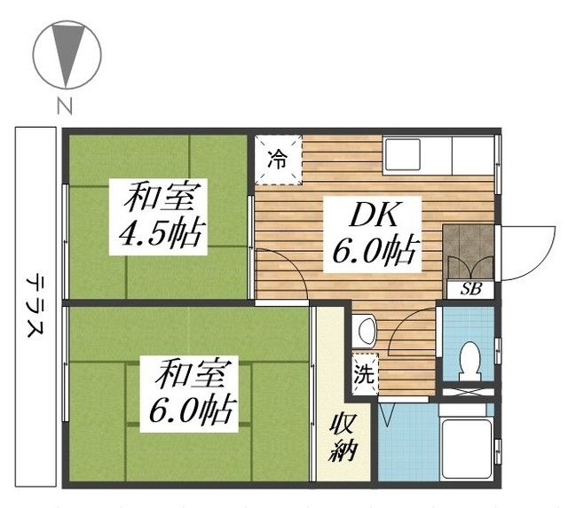 船橋市海神のアパートの間取り