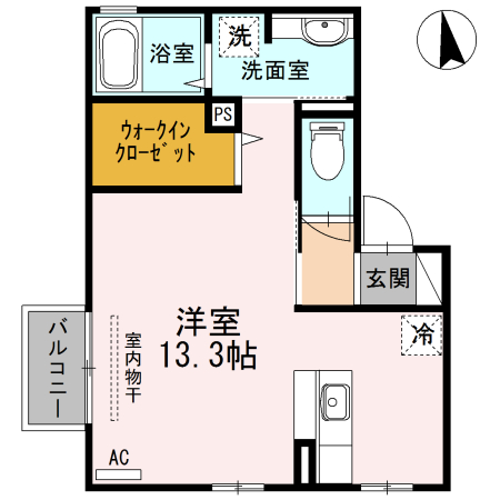 尾道市正徳町のアパートの間取り