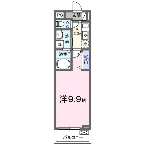 高崎市高関町のアパートの間取り