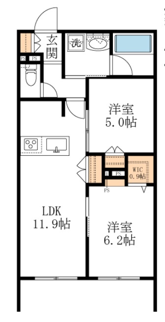 （仮称）光１丁目メゾンの間取り