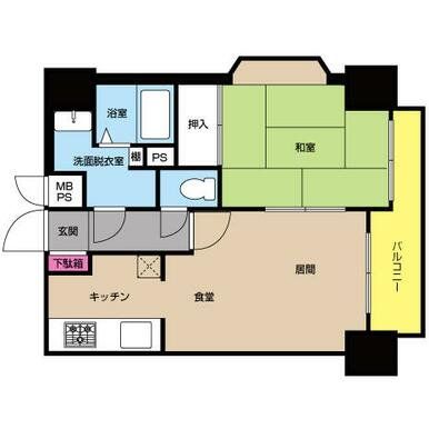 熊谷市本石のマンションの間取り