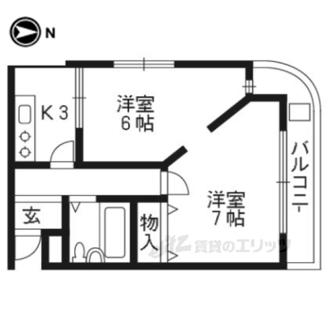 プラザ西四条の間取り