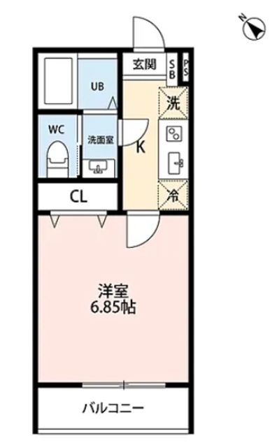 座間市相模が丘のアパートの間取り