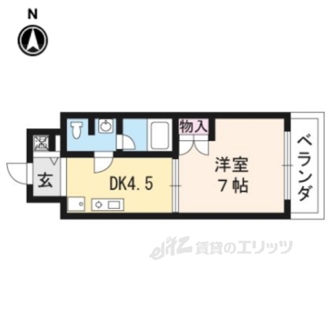 京都市伏見区竹田西段川原町のマンションの間取り