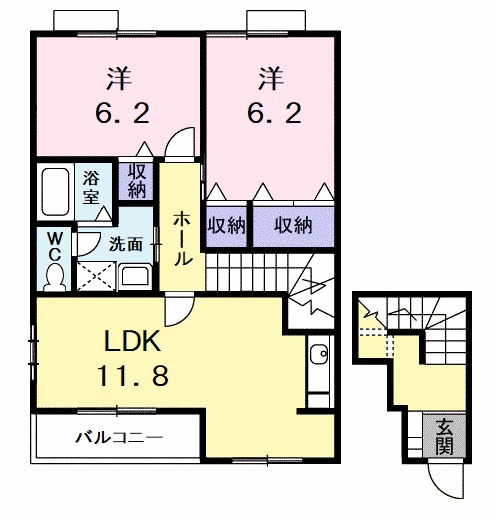 フォンテーヌＢの間取り