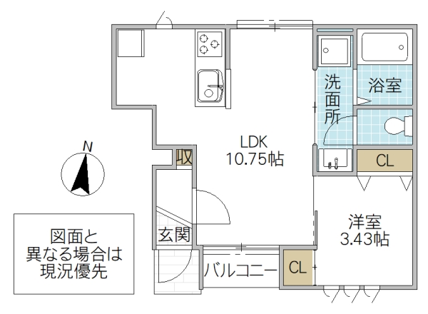 レーガベーネ長堀 Bの間取り