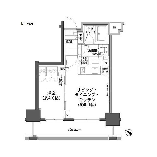 パークハビオ人形町の間取り