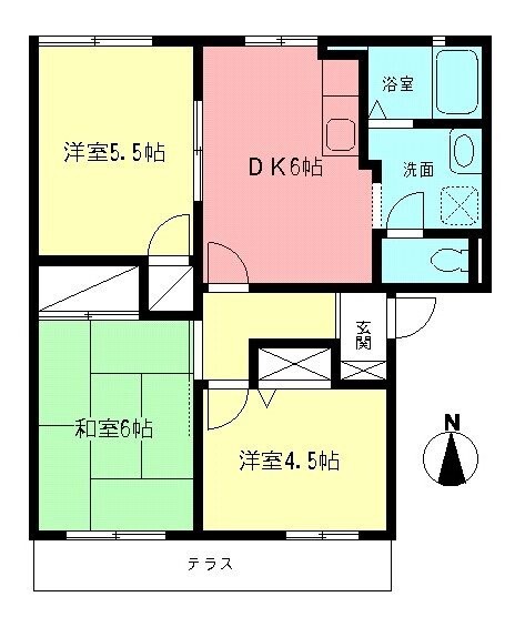 小田原市小台のアパートの間取り