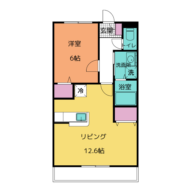 庵マンションの間取り