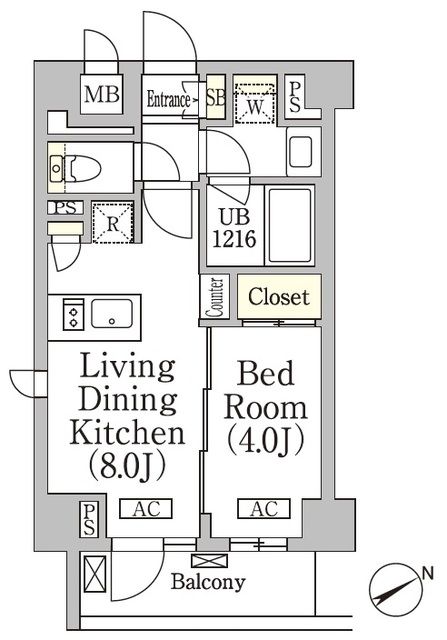 新宿区高田馬場のマンションの間取り