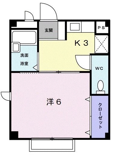 桑名市福島新町のアパートの間取り