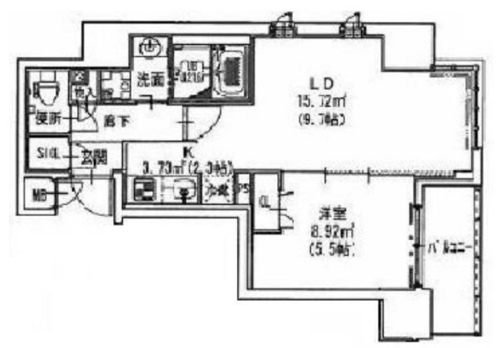 神戸市中央区相生町のマンションの間取り