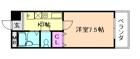 フレアコート北野の間取り