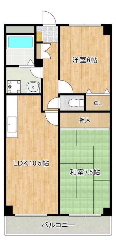 【サンライズ天拝の間取り】