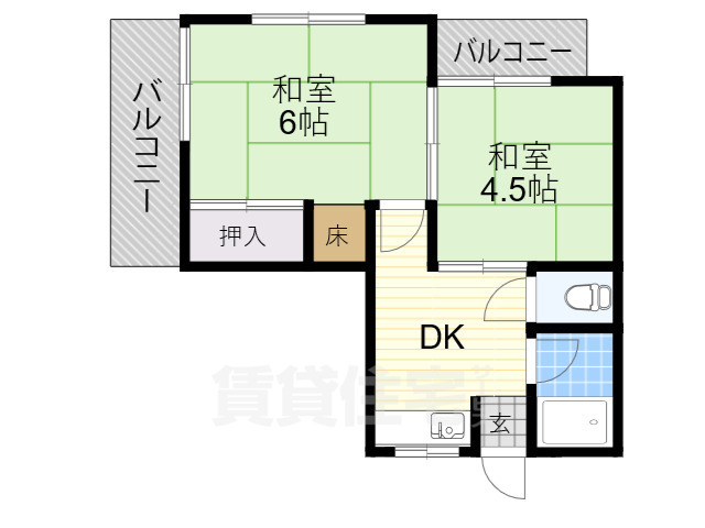 レオンコート天下茶屋の間取り