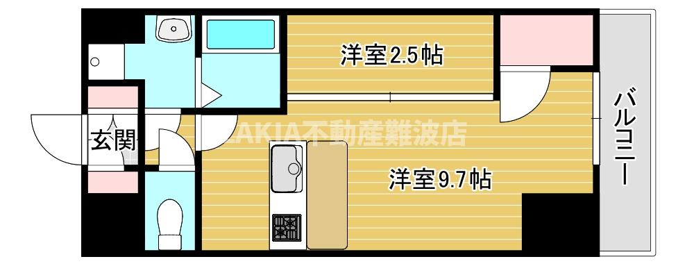 AFFLUENCE難波EASTの間取り