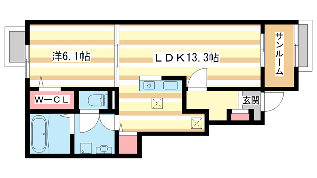 木津川市加茂町里のアパートの間取り