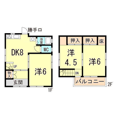 別所町戸建の間取り