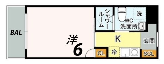 神戸市東灘区御影石町のマンションの間取り