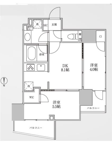 千代田区外神田のマンションの間取り