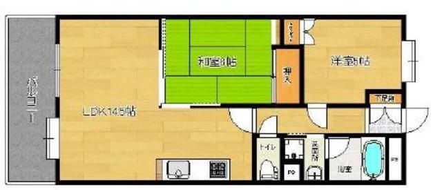 福岡市東区箱崎ふ頭のマンションの間取り