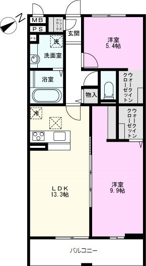 大枝Ｄ-ＲＯＯＭ　Ａ棟の間取り