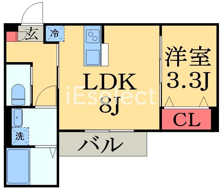 千葉市花見川区花園町のアパートの間取り