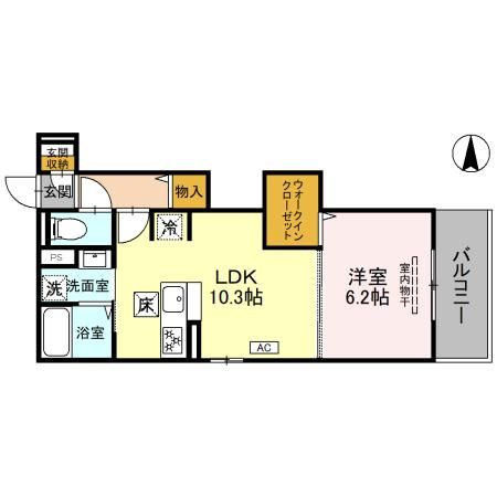 （仮称）D-room西京極殿田町PJ　C棟の間取り