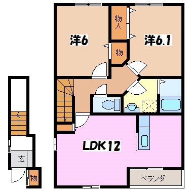 クラベールＭの間取り