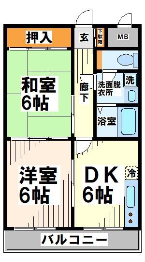 東府中マンションの間取り