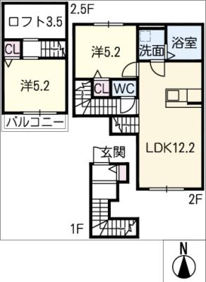 カーサリモーネの間取り