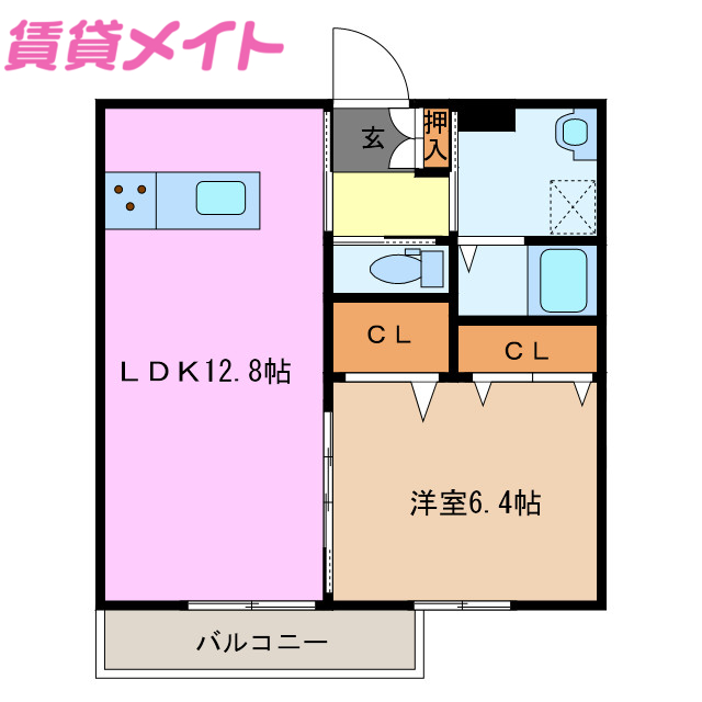 シャーメゾン陽だまりの丘　Aの間取り