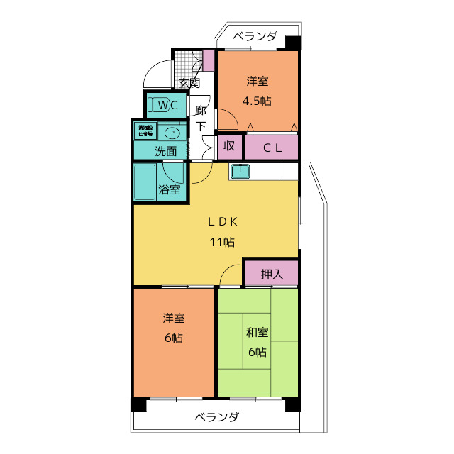 【ホワイトキャッスル平針Vの間取り】