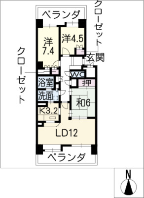 八事雲雀ケ岡パークホームズの間取り